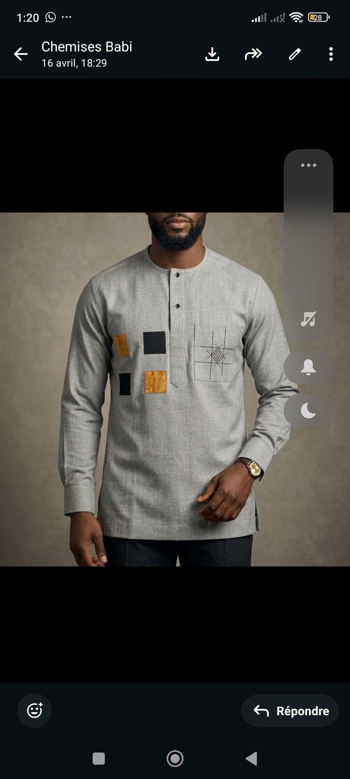 Chemise longues manches 